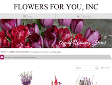 Tablet Screenshot of flowersforyouinc.com